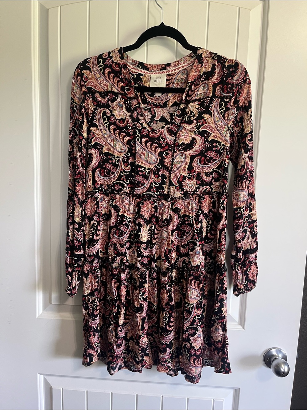 Knox Rose Dress Size XS Boho Hippie Paisley Festival Twirl Rodeo Office Western